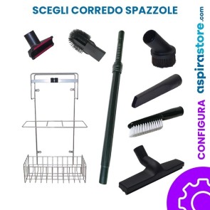 Kit spazzole Ø32 aspirapolvere centralizzato con spazzole e senza tubo flessibile